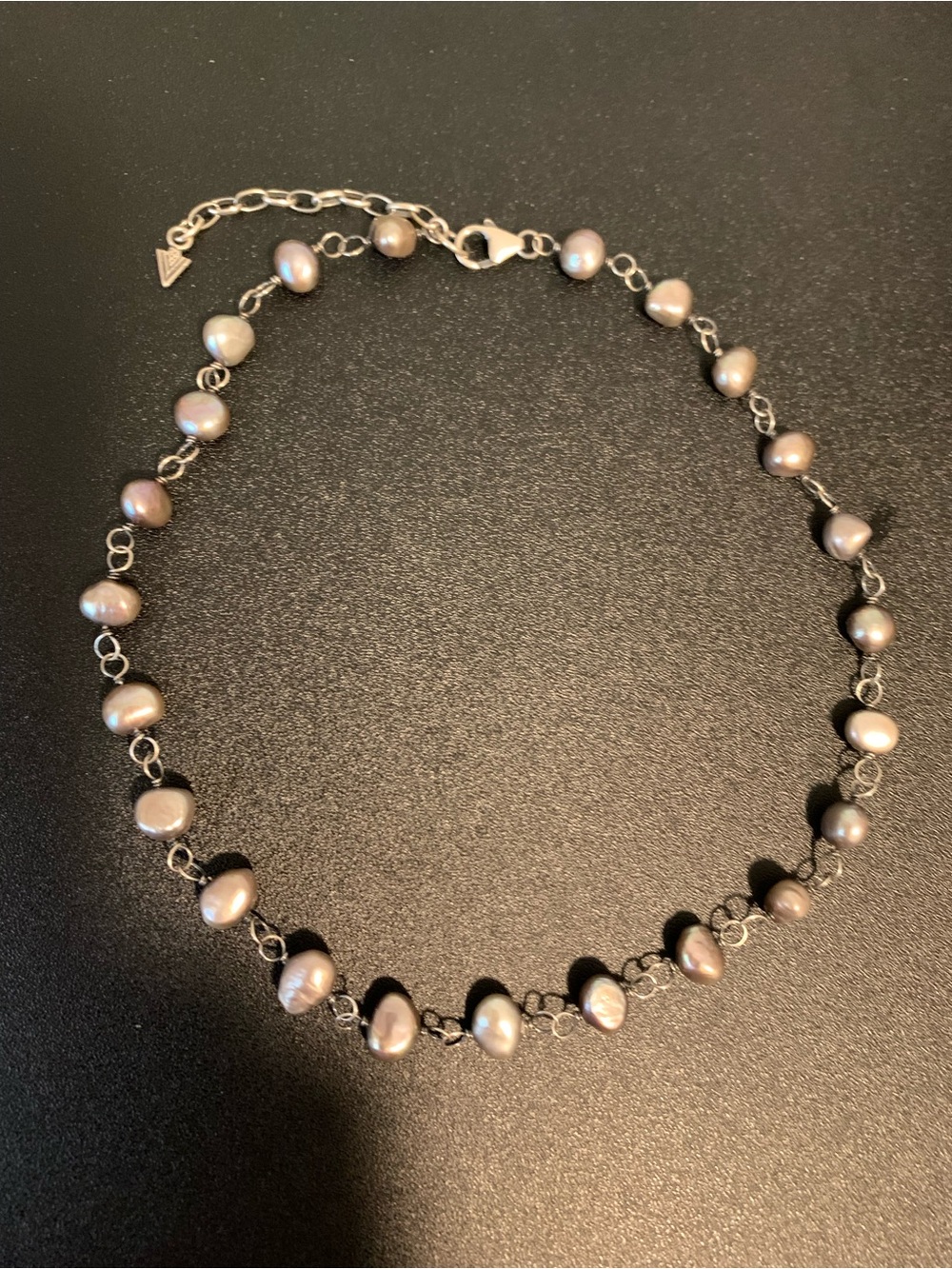 Silpada .925 Sterling Silver Necklace with Gray-Lilac Freshwater Pearls -N1800